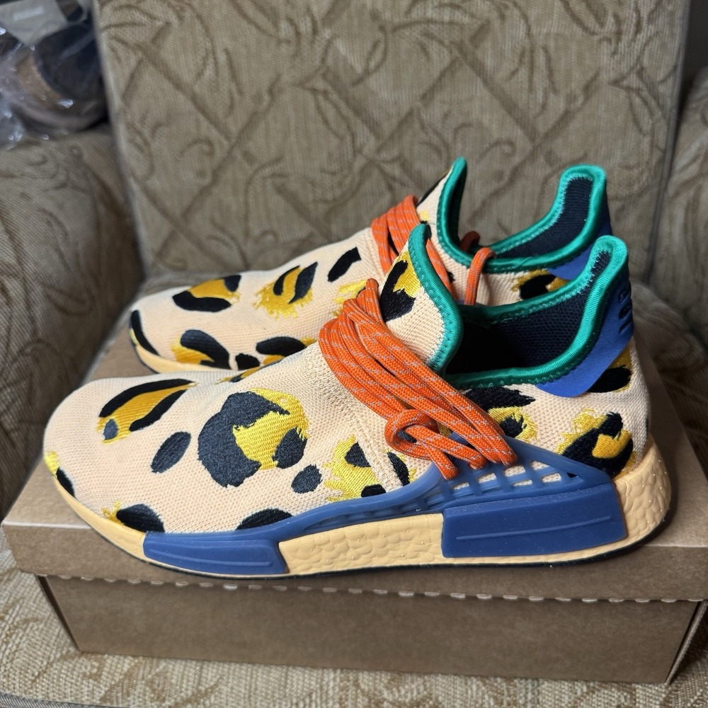 Adidas Men Size 10 Pharrell x NMD Human Race‎ Animal Print HP3221 Excellent!
